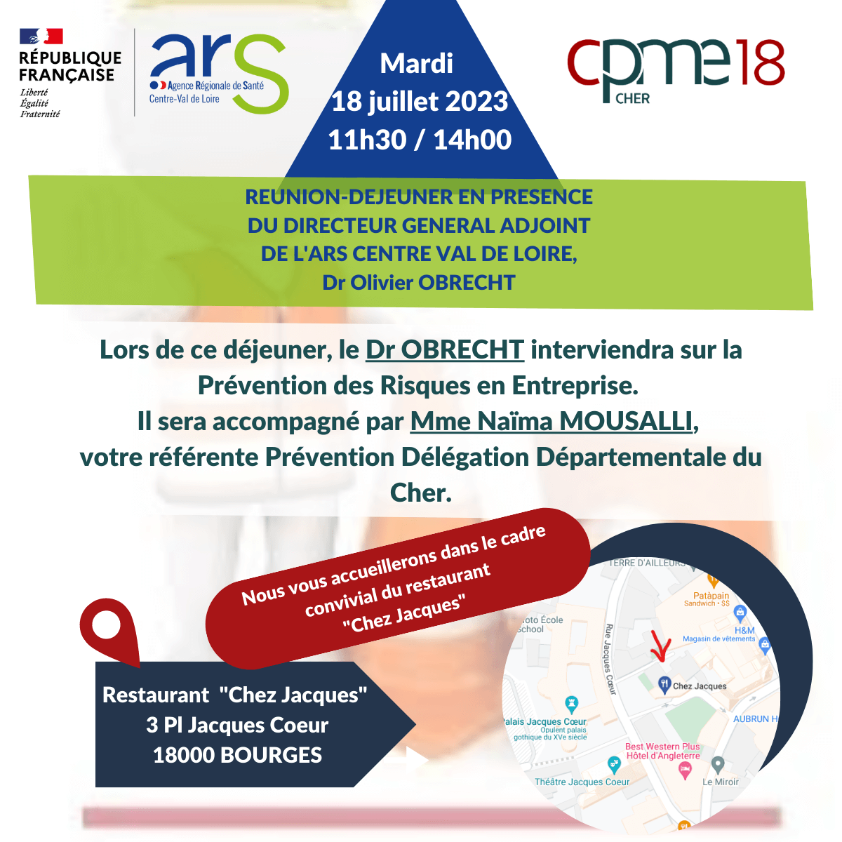DEJEUNER CPME 18 ET ARS CVL