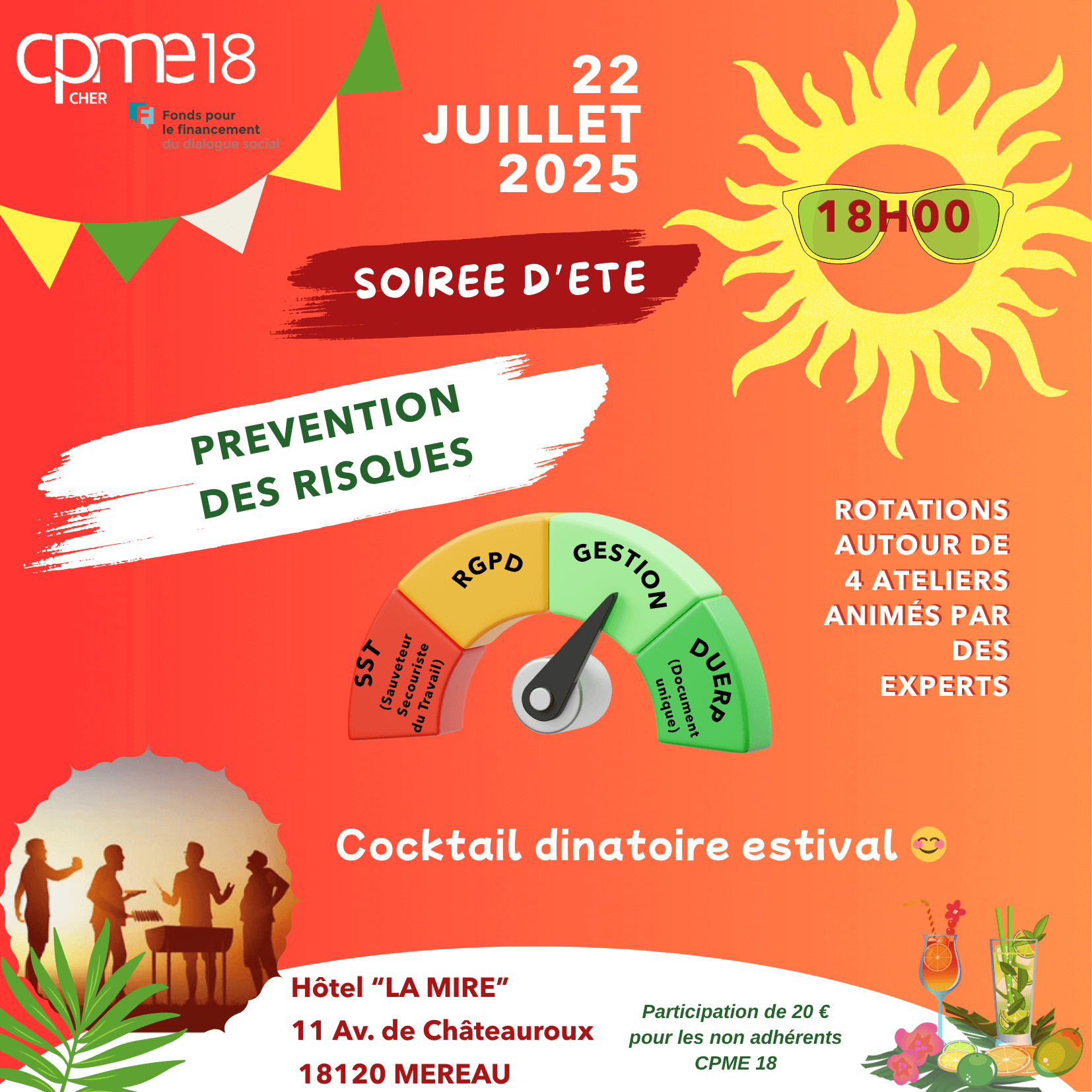 soiree d'ete et prevention des risques