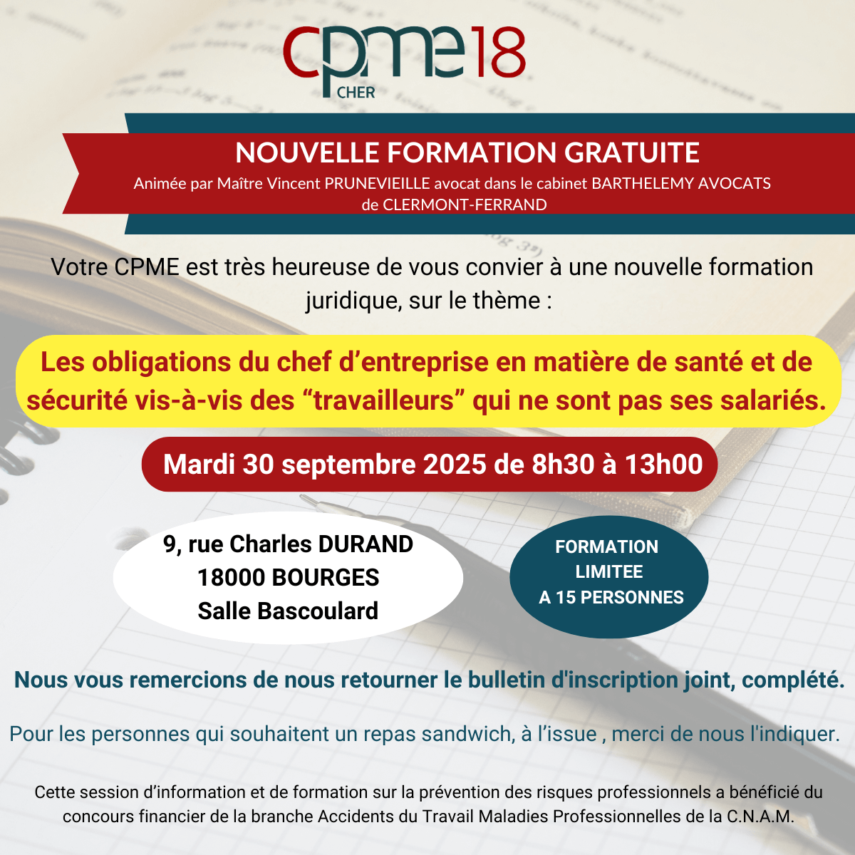 invitation formation barthelemy du 30 09 2025