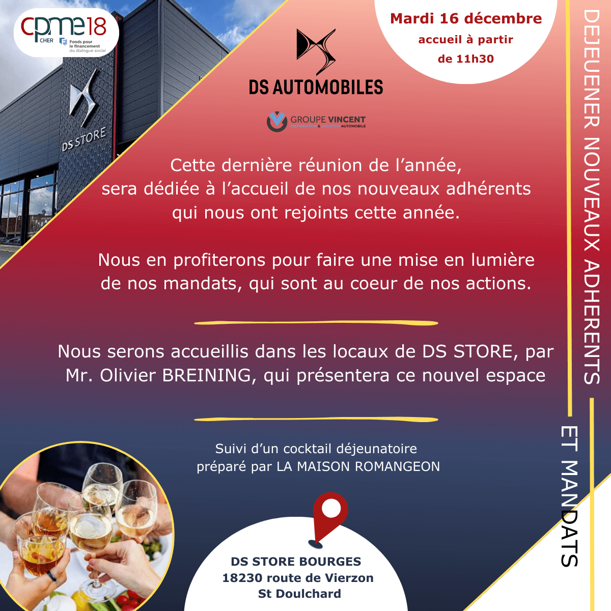 invitation dejeuner nouveaux adherents et mandats ds store